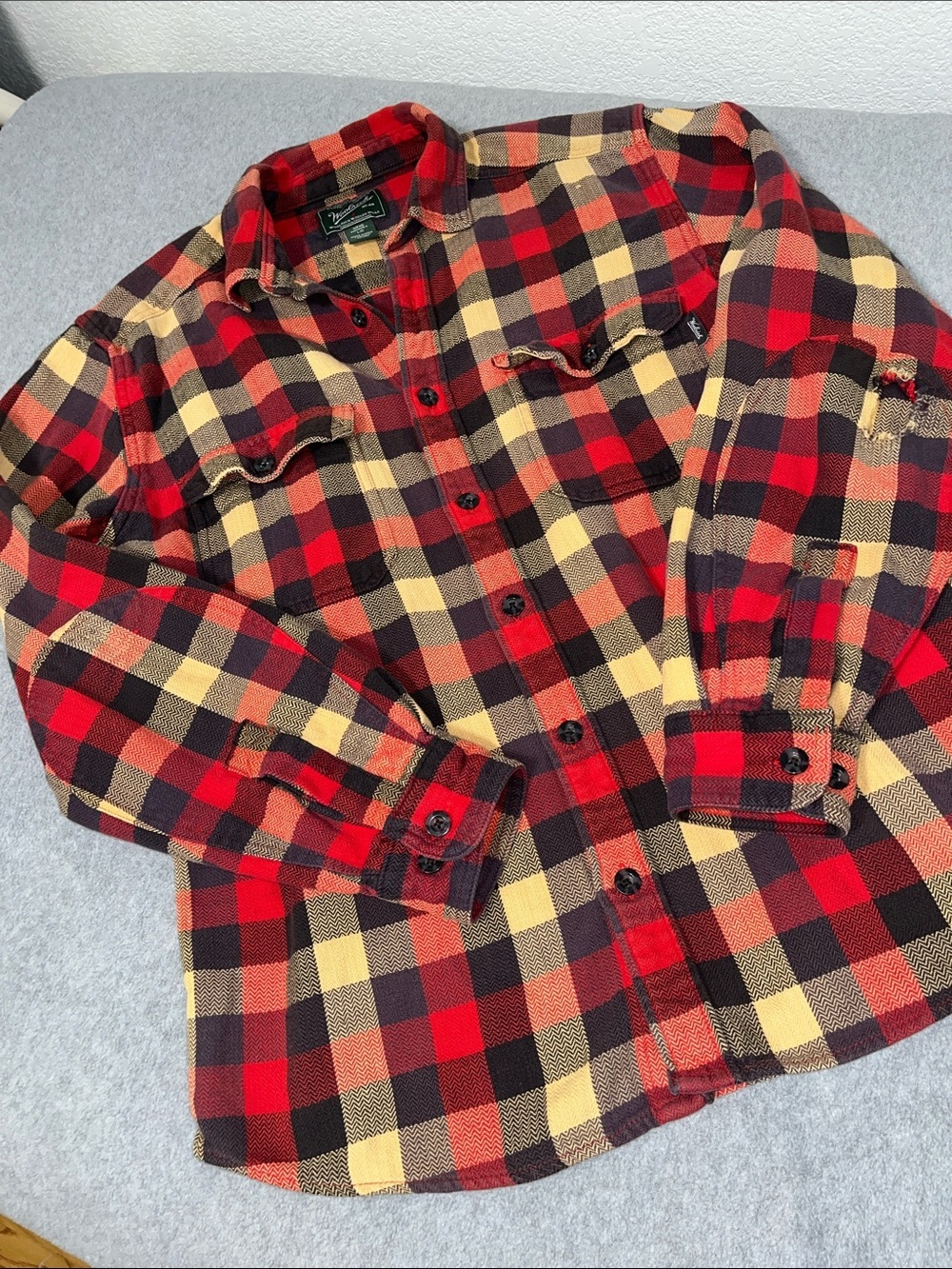 Woolrich Oxbow Flannel Shirt Mens Large Chore Outdoor Gorpcore Grunge